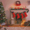 Christmas Fireplace Diamond Painting