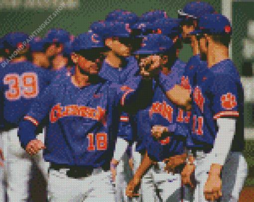 Clemson University Baseball Team Diamond Painting