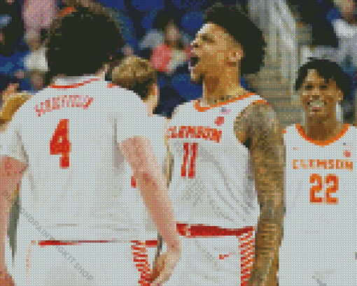 Clemson University Basketball Team Diamond Painting