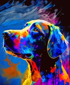 Colorful Abstract Dobermann dog Diamond Painting