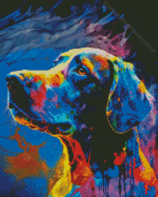 Colorful Abstract Dobermann dog Diamond Painting