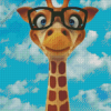 Cute Giraffe Wearing Glasses Diamond Painting