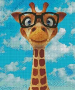 Cute Giraffe Wearing Glasses Diamond Painting