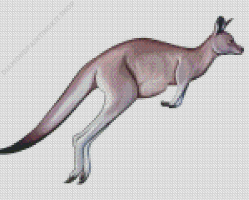 Grey Kangaroo Art Diamond Painting