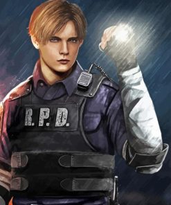 Leon Kennedy Resident Evil Diamond Painting