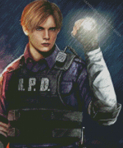 Leon Kennedy Resident Evil Diamond Painting