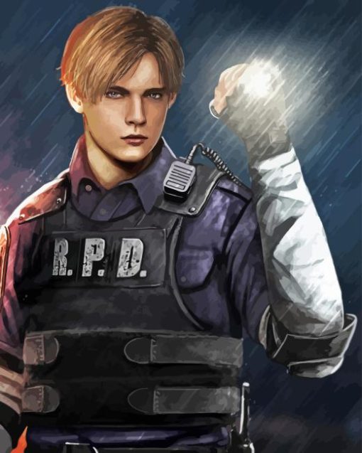 Leon Kennedy Resident Evil Diamond Painting