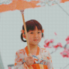 Little Chinese Girl Holding Umbrella Diamond Painting