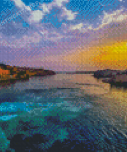 Malta Harbor At Sunrise diamond painting