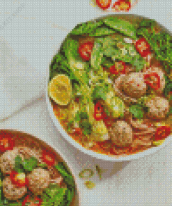 Meatball Laksa Dish Diamond Painting