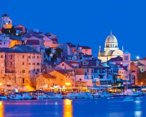 Port Sibenik Croatia Diamond Painting