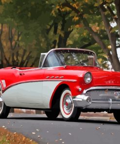 Red 1957 Buick Diamond Painting