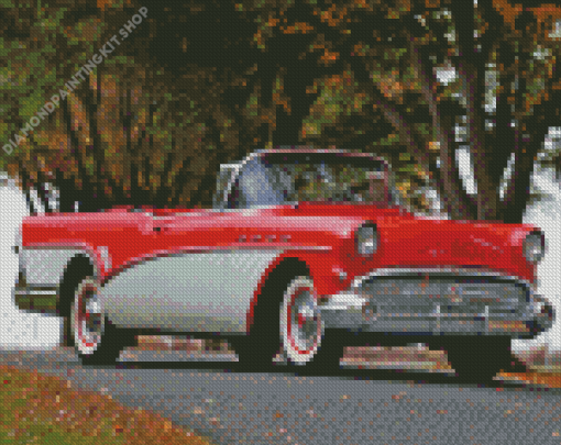 Red 1957 Buick Diamond Painting