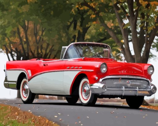 Red 1957 Buick Diamond Painting