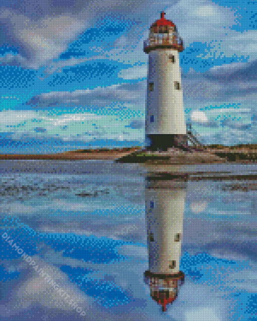 Talacre Lighthouse Water Reflection Diamond Painting