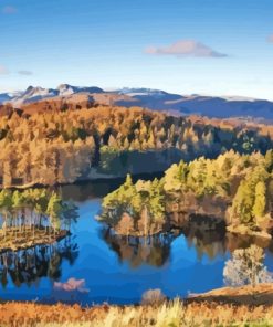 Tarn Hows In Autumn Diamond Painting