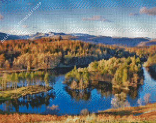 Tarn Hows In Autumn Diamond Painting