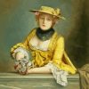 Vintage Lady In Yellow Dress Diamond Painting