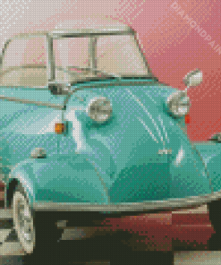 Vintage Blue Bubble Car Diamond Painting