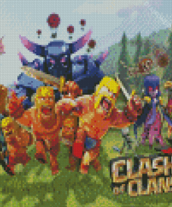 Clash of Clans Game Diamond Painting