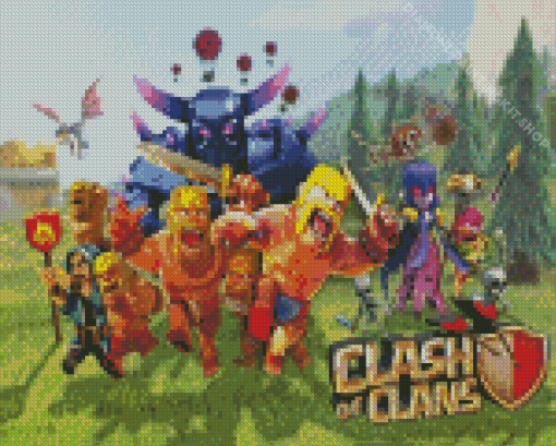 Clash of Clans Game Diamond Painting