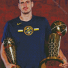 Nikola Jokic Trophy Diamond Painting