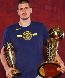 Nikola Jokic Trophy Diamond Painting