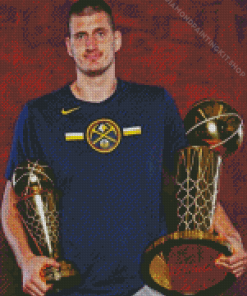 Nikola Jokic Trophy Diamond Painting