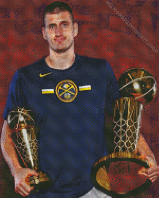 Nikola Jokic Trophy Diamond Painting