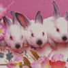 Pink Bunnies Diamond Painting