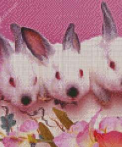 Pink Bunnies Diamond Painting