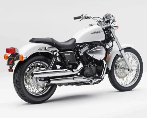 White Honda Shadow Diamond Painting