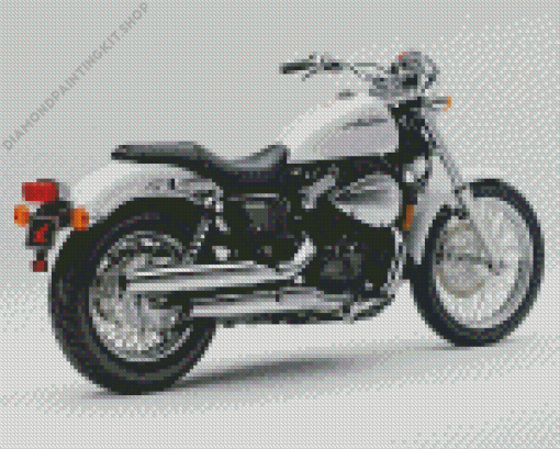 White Honda Shadow Diamond Painting