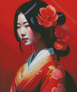 Beautifull Japanese Girl Diamond Painting