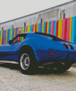 Blue 79 Corvette Chevrolet Diamond Painting