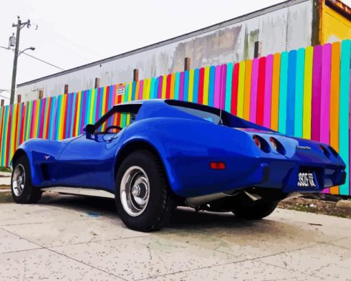 Blue 79 Corvette Chevrolet Diamond Painting