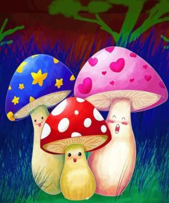 Mushrooms Family Diamond Painting