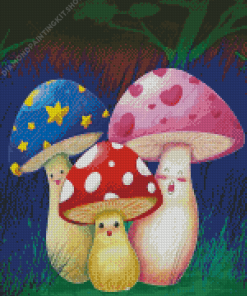 Mushrooms Family Diamond Painting