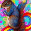 Rainbow Squirrel Animal Diamond Painting