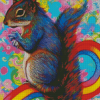 Rainbow Squirrel Animal Diamond Painting