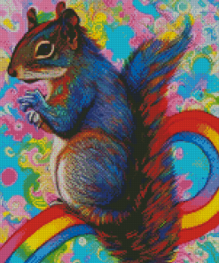 Rainbow Squirrel Animal Diamond Painting