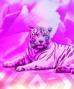 Tiger in Pink Diamond Painting