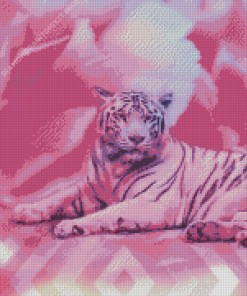 Tiger in Pink Diamond Painting