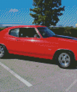 1971 Chevrolet Chevelle Red Diamond Painting