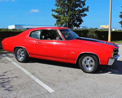 1971 Chevrolet Chevelle Red Diamond Painting