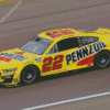 Yellow 22 Nascar Racing Car Diamond Painting