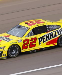 Yellow 22 Nascar Racing Car Diamond Painting