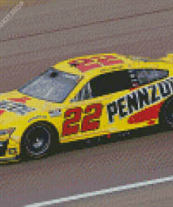 Yellow 22 Nascar Racing Car Diamond Painting