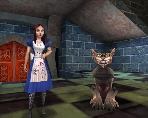 American McGee Alice and Cat Diamond Painting