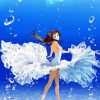 Anime Girl Under Water Diamond Painting